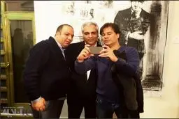 سلفی جالب پیمان قاسم‌خانی با مهران مدیری/عکس