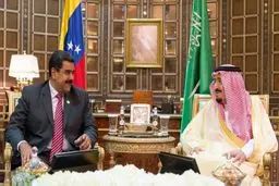 رئییس جمهور ونزوئلا در کاخ پادشاه عربستان/عکس