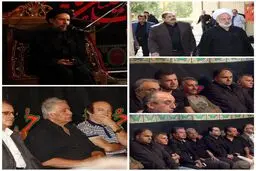 جمعی از پیشکسوتان ورزش ایران در مراسم عزاداری/عکس
