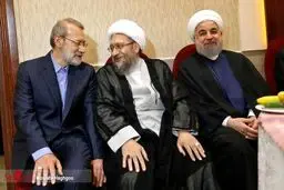 عکس / روسای سه قوه در جش ازدواج فرزند لاریجانی