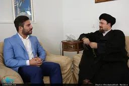 دیدار قهرمان المپیک با سید حسن خمینی/عکس