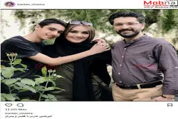 امیرحسین مدرس به همراه همسر و پسرش/ عکس