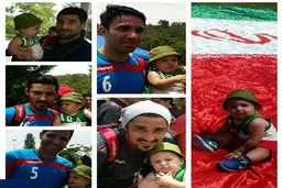 با نمک ترین هوادار در آغوش بازیکنان تیم ملی +عکس