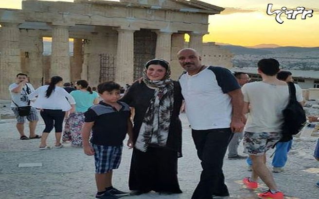 آقای بازیگر و خانواده‎اش در یونان/عکس