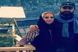 برزو ارجمند با همسرش/عکس