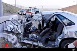 تصادف‌ مرگبار پراید و اتوبوس/ عکس