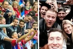 سلفي جالب لواندوفسکي با بايرني ها(عکس)