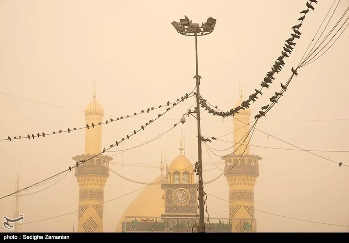گرد و غبار مهمان ناخوانده کربلا/تصاویر