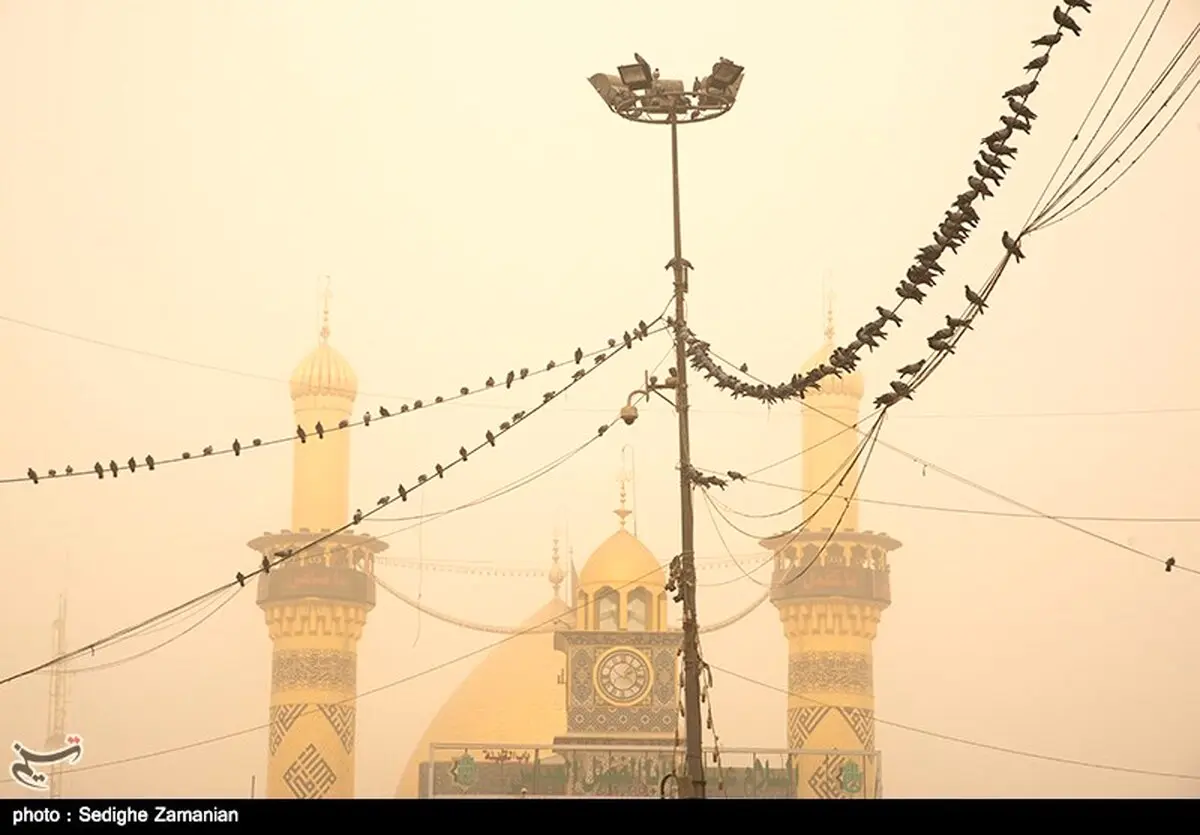 گرد و غبار مهمان ناخوانده کربلا/تصاویر