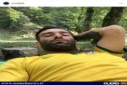 سلفی منشوری حنیف عمران زاده/عکس