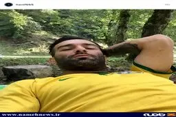 سلفی منشوری حنیف عمران زاده/عکس