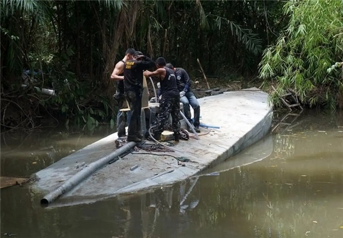 کشف زیردریایی حامل مواد مخدر در برزیل+عکس