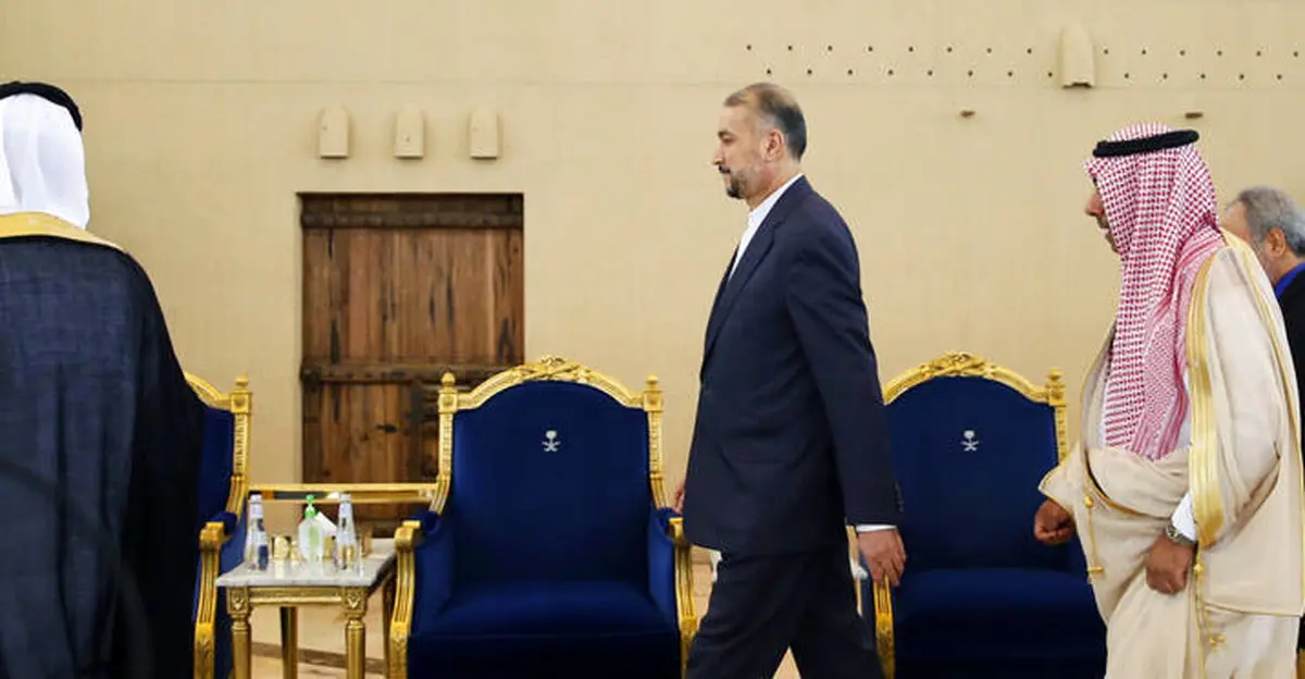 لحظه ورود امیرعبداللهیان به وزارت خارجه عربستان