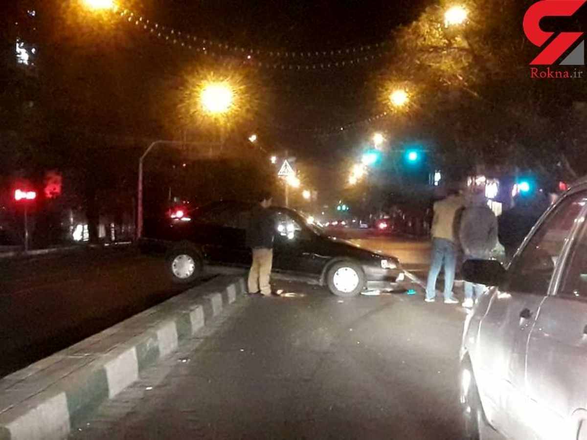عجیب ترین عکس از یک تصادف در وسط خیابان شریعتی تهران