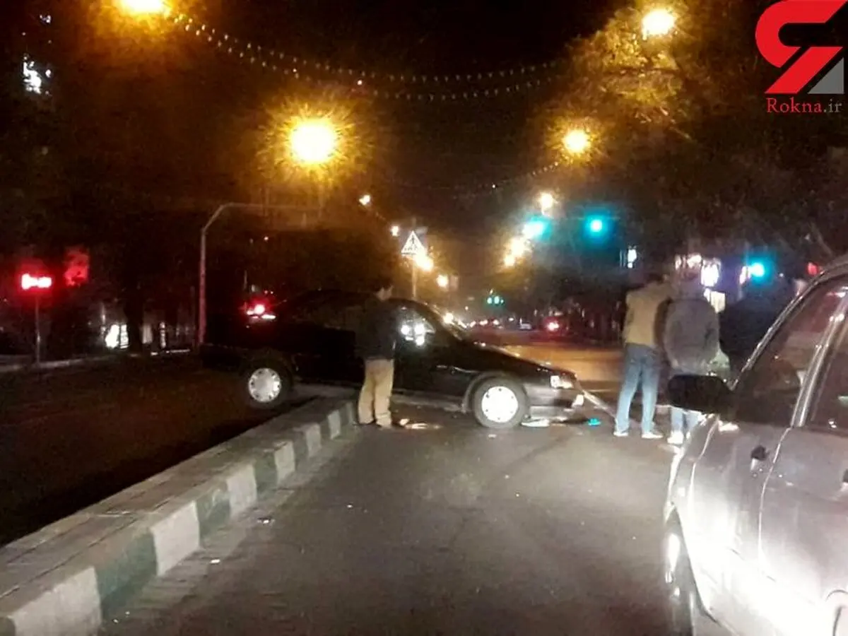 عجیب ترین عکس از یک تصادف در وسط خیابان شریعتی تهران