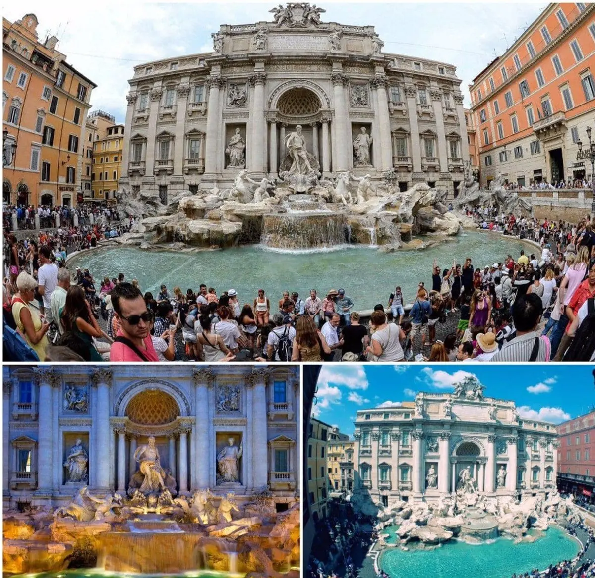 حوض آرزو‌ها فواره‌ی تروى در شهر رم+عکس عجیب