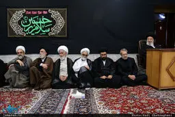 عزاداری رئیس مجلس در بیت آیت الله موسوی اردبیلی/عکس