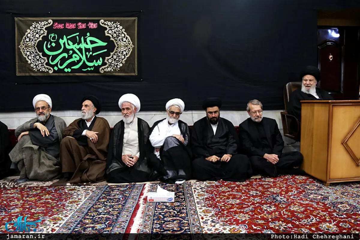 عزاداری رئیس مجلس در بیت آیت الله موسوی اردبیلی/عکس