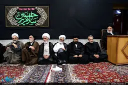 عزاداری رئیس مجلس در بیت آیت الله موسوی اردبیلی/عکس