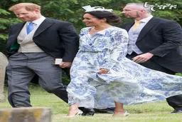 تیپ متفاوت عروس جدید ملکه انگلیس در مراسم ازدواج یکی از اعضای خانواده سلطنتی/عکس