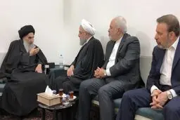تصویری از دیدار روحانی با آیت‌الله العظمی سیستانی در نجف