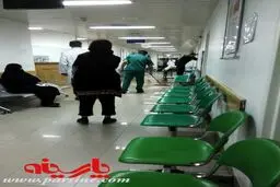 جاری شدن فاضلاب در راهروی بیمارستان قلب تهران!