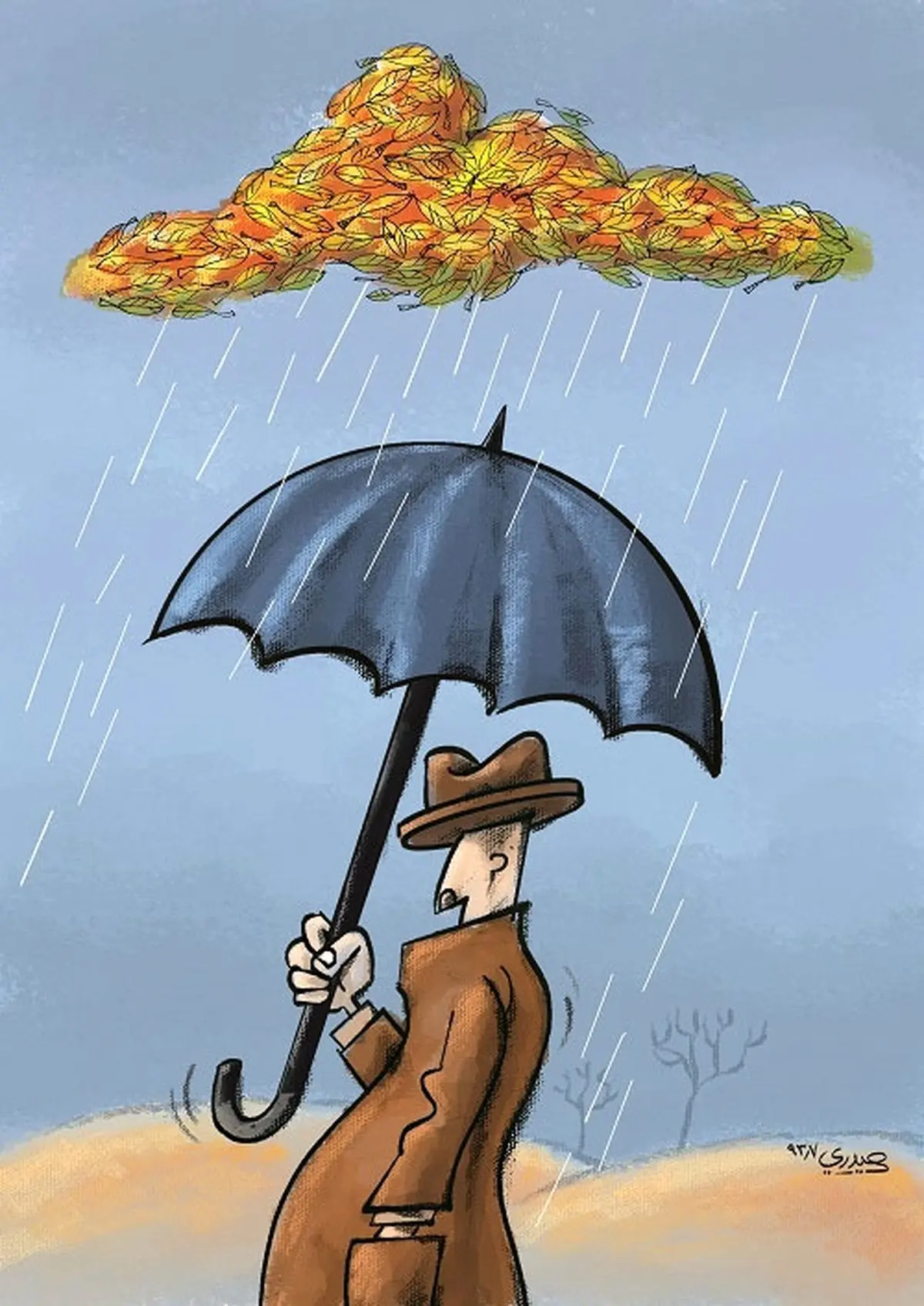 بالاخره باران! /کاریکاتور