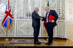 تصاویری از دیدار وزرای خارجه انگلیس و ایران
