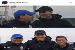 عکس یادگاری مربی ایرانی با زیدان