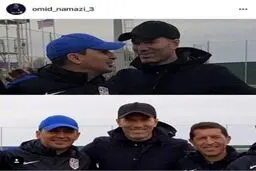 عکس یادگاری مربی ایرانی با زیدان