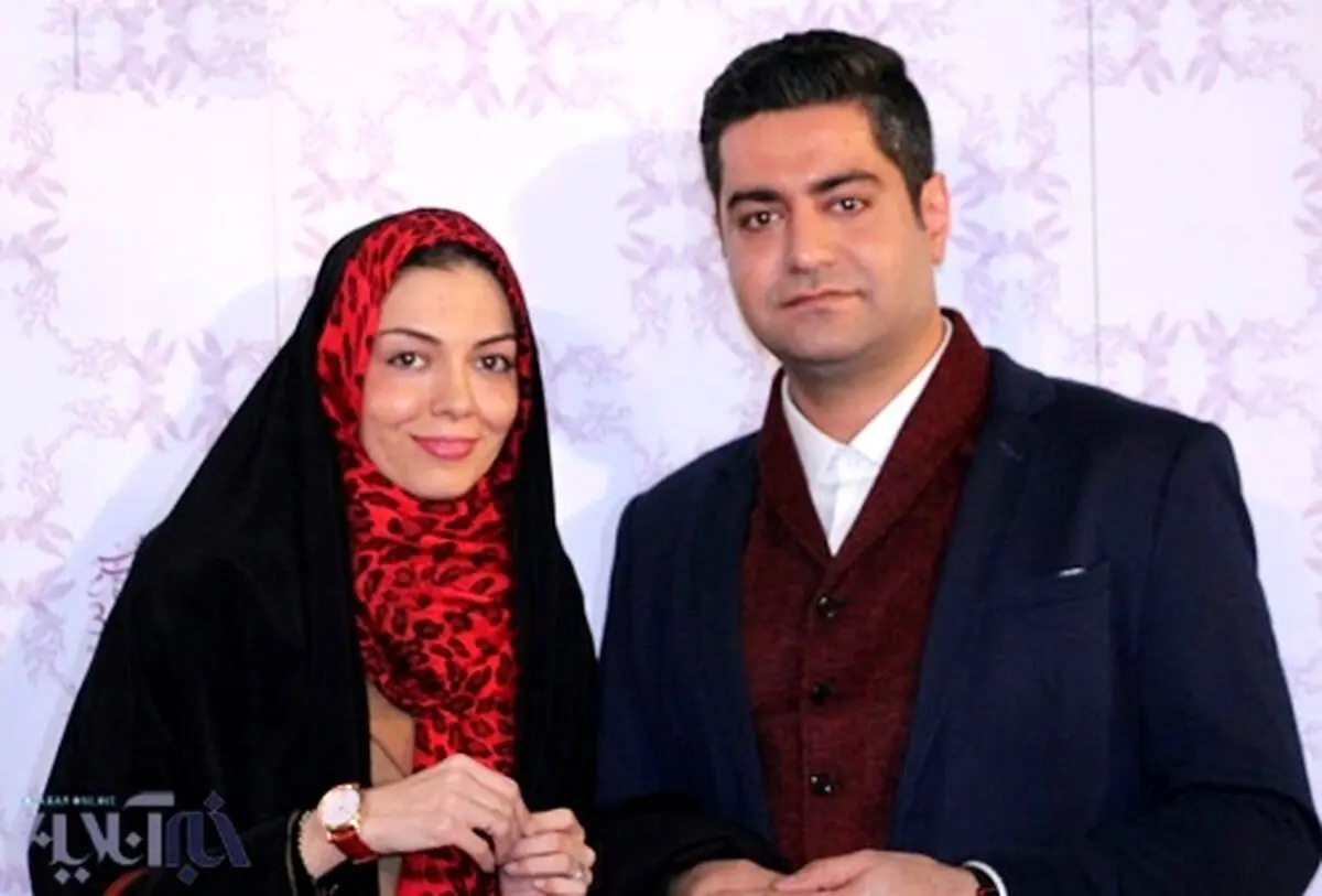 تصویر آزاده نامداری و همسرش روی فرش قرمز
