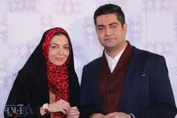 تصویر آزاده نامداری و همسرش روی فرش قرمز