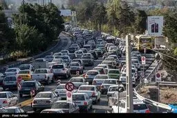 ترافیک سنگین صبحگاهی تهران به روایت تصویر
