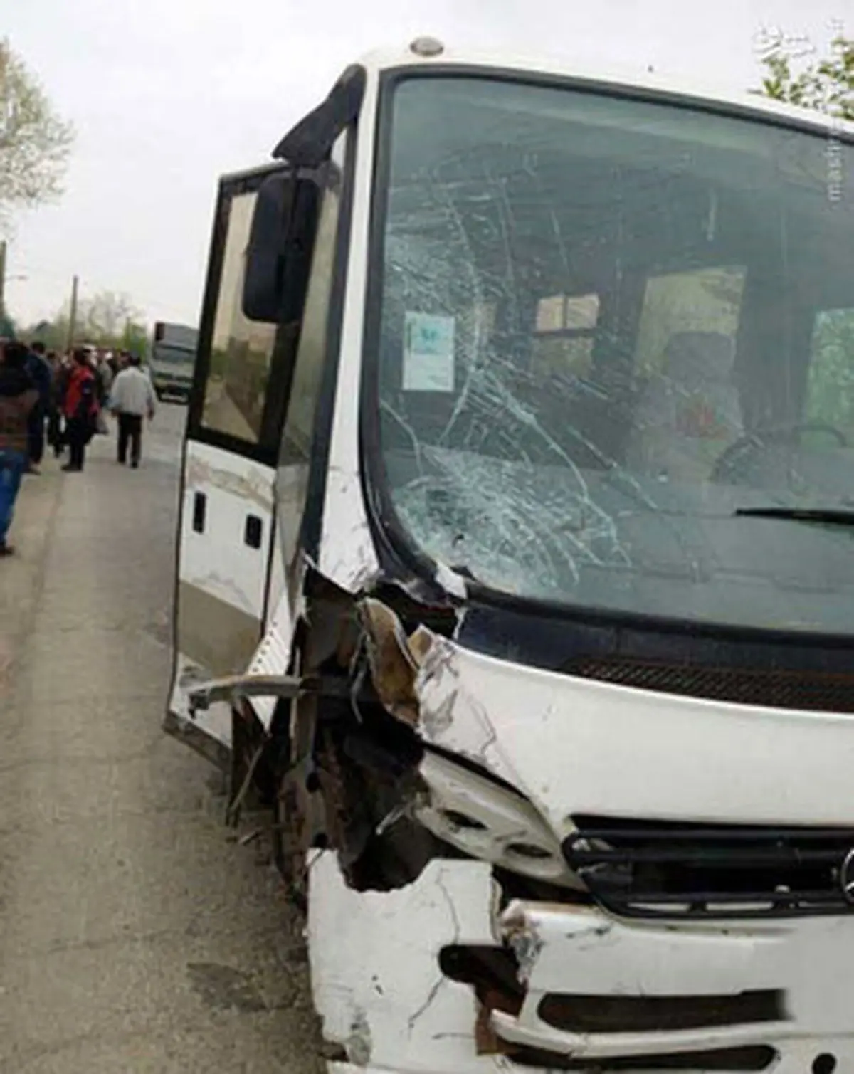 مینی بوس، تیبا را له کرد/ عکس