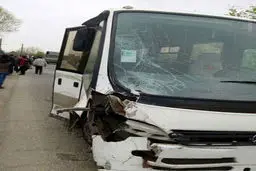 مینی بوس، تیبا را له کرد/ عکس