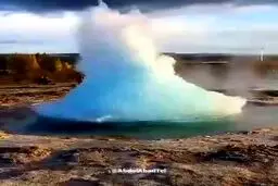 تصاویری جالب از فوران آبفشان