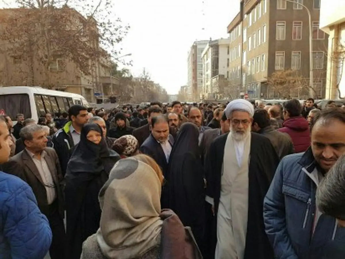 دادستان تهران در مراسم وداع با آیت‌الله /عکس
