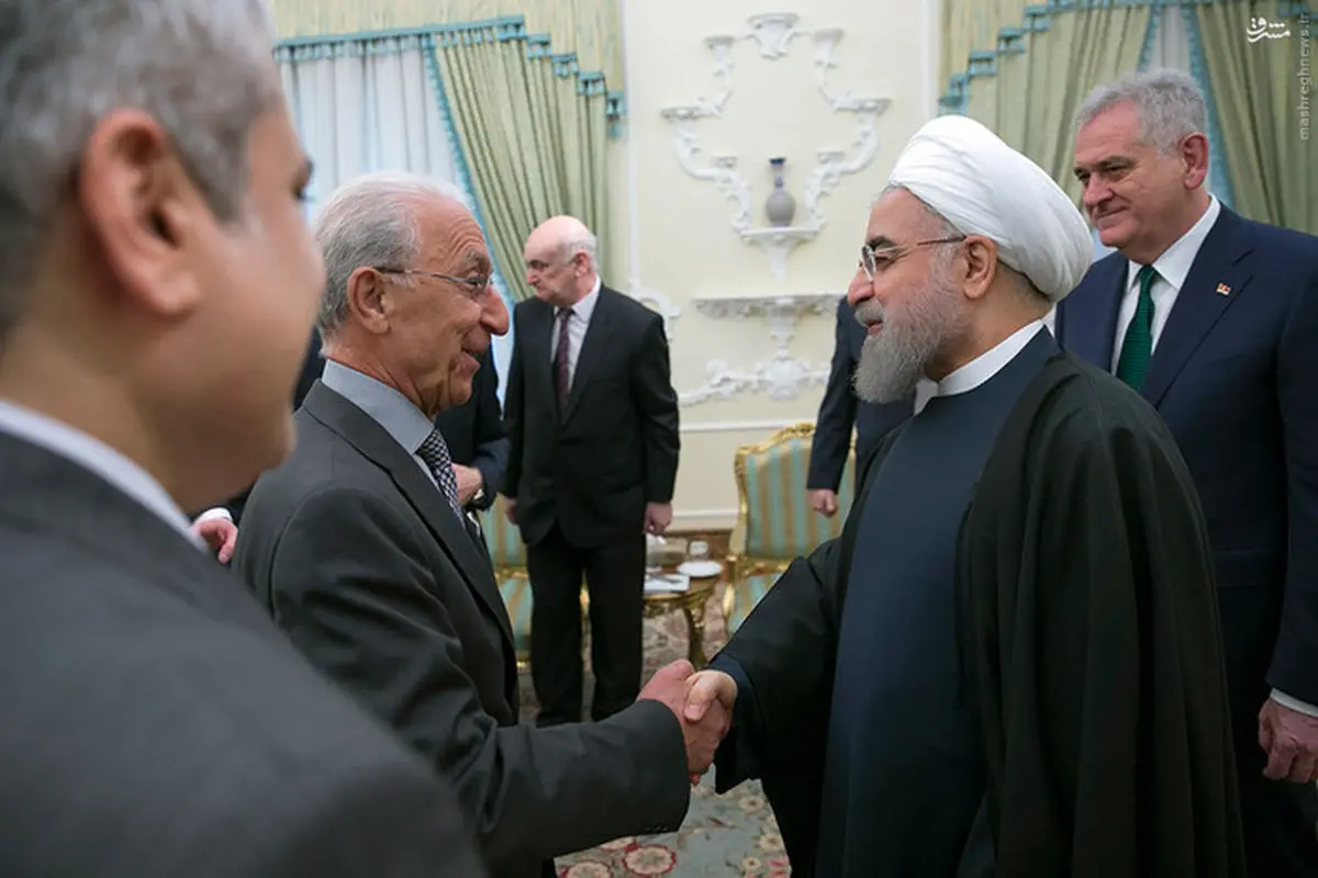 عکسی از دیدار روحانی و پروفسور سمیعی