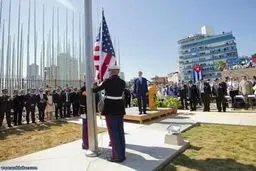 حواشی بازگشایی رسمی سفارت آمریکا در کوبا/تصاویر