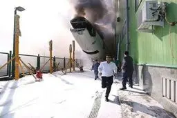 آتش گرفتن هواپیمای ماهان در فرودگاه امام / تصاویر