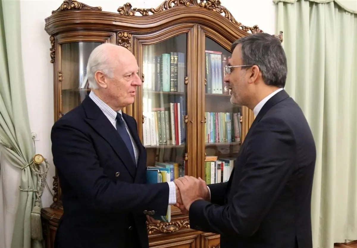 دی میستورا با جابری انصاری دیدار کرد