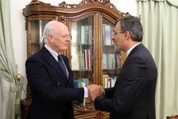 دی میستورا با جابری انصاری دیدار کرد