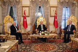 استقبال اردوغان از ظریف در کاخ مجلل/ تصاویر