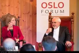 گفتگوی ظریف و موگرینی در حاشیه نشست اسلو/عکس