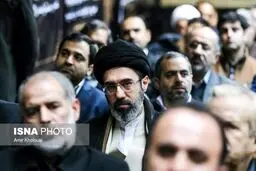 فرزند رهبر انقلاب در مراسم ختم مرحوم عزیزالله اسماعیلی/تصاویر