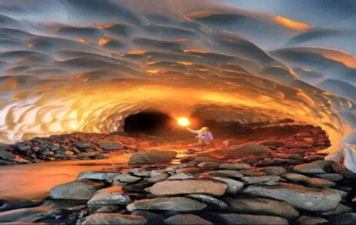 نمایی فوق العاده از تقابل یخ و آتش/ تصاویر