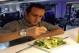 غذای رژیمی علی کریمی /عکس