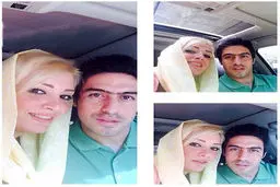 سلفی خسرو حیدری و همسرش