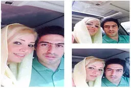 سلفی خسرو حیدری و همسرش