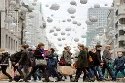 تزیینات کریسمسی در خیابان آکسفورد لندن/عکس